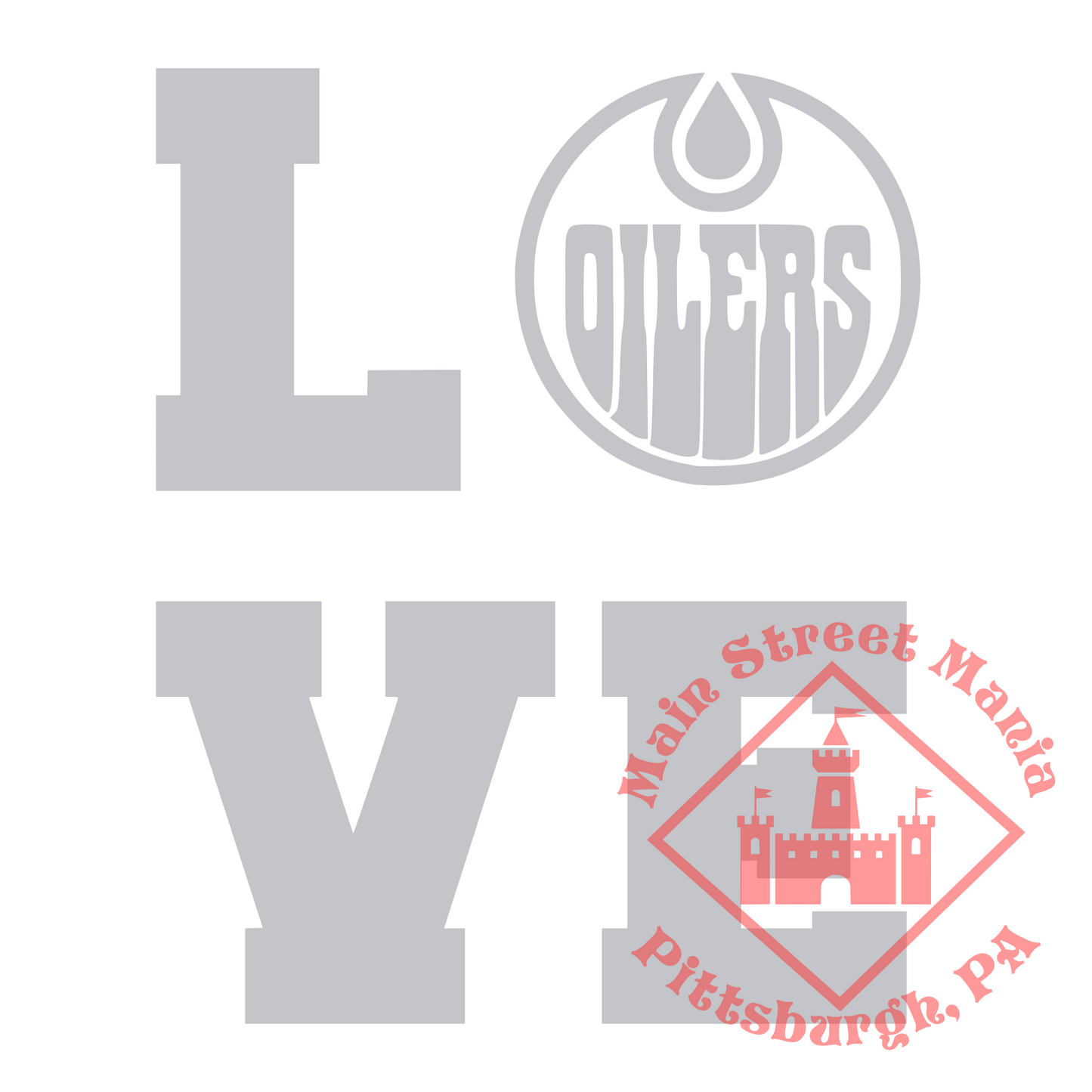 Oilers Love Sticker Decal