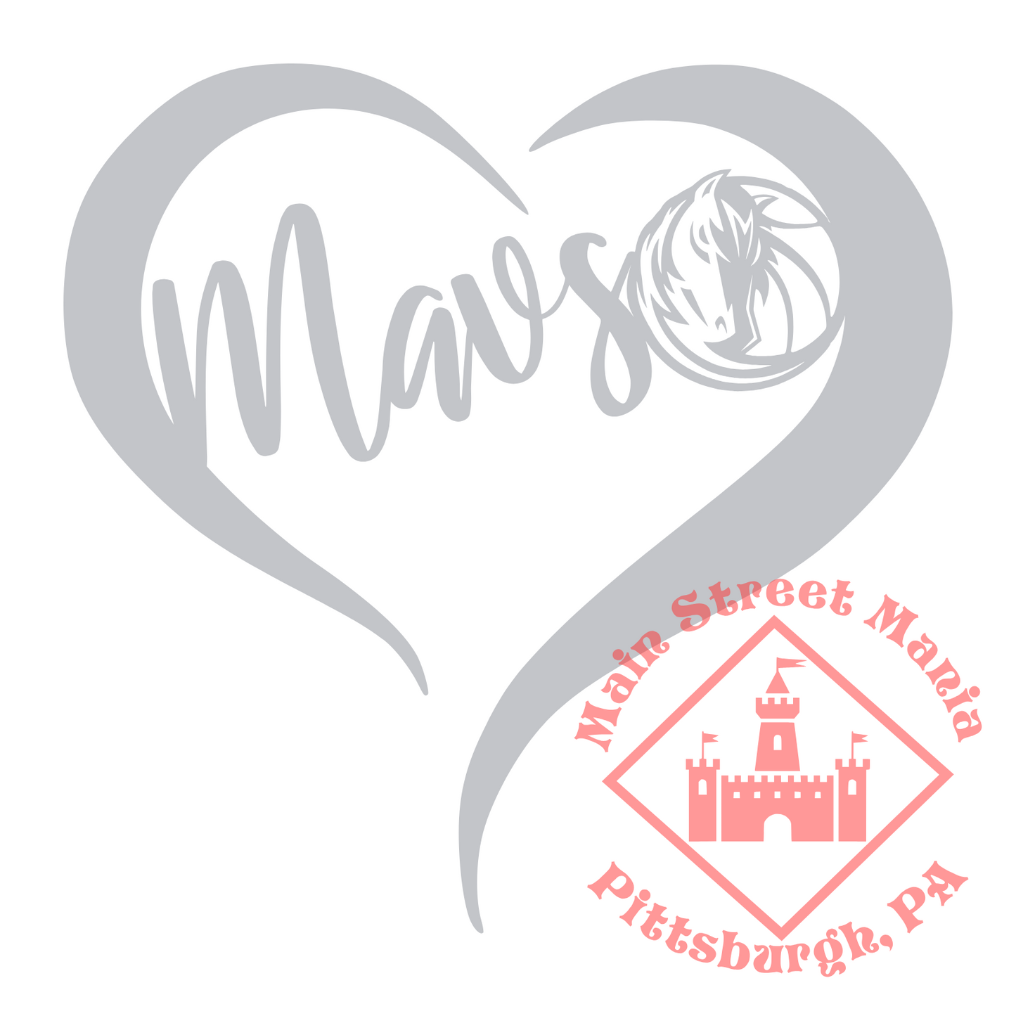 Mavericks Heart Sticker Decal