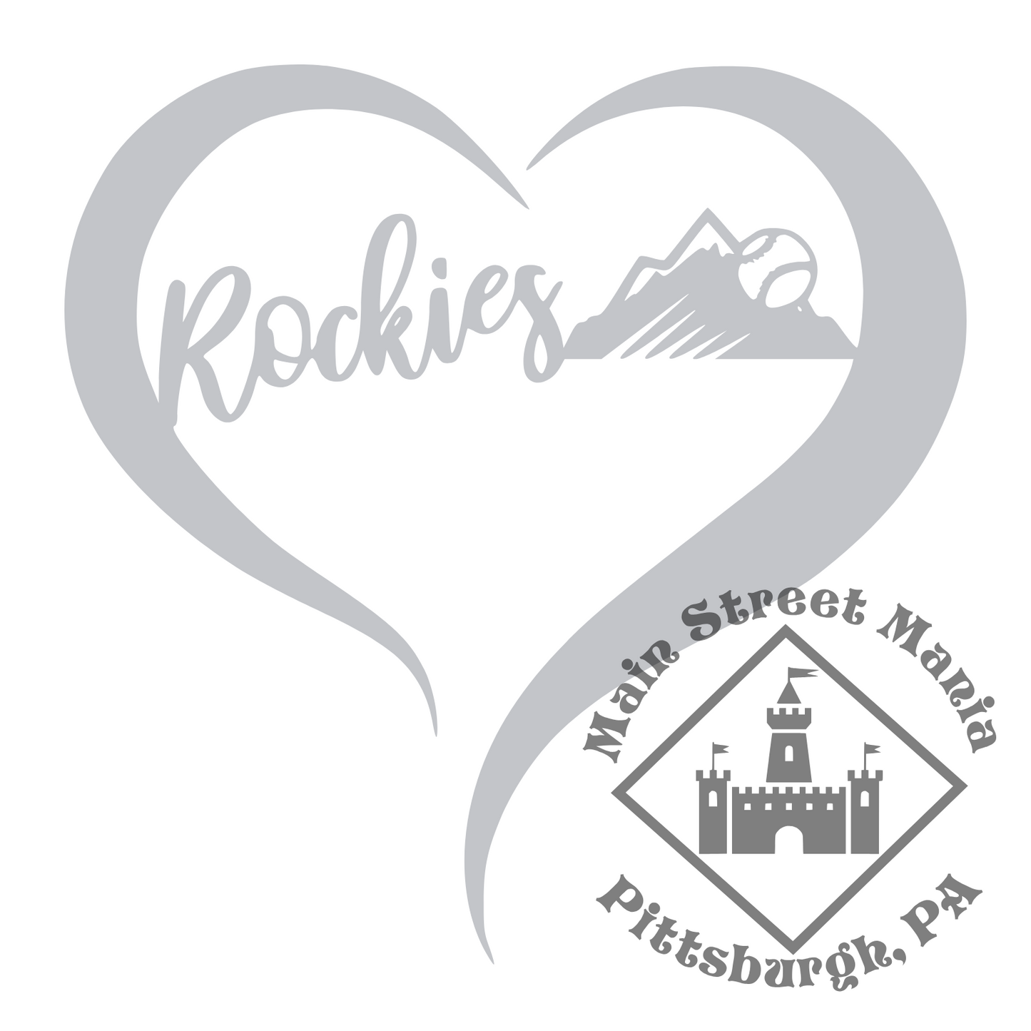 Rockies Heart Sticker Decal