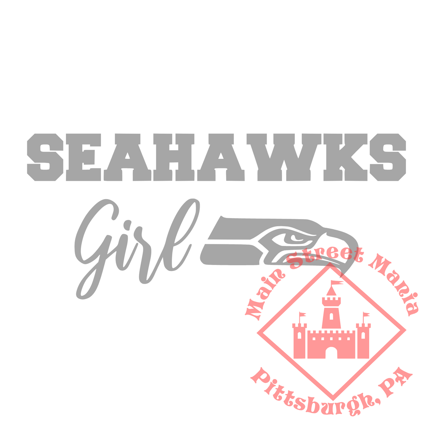 Seahawks Girl Sticker Decal