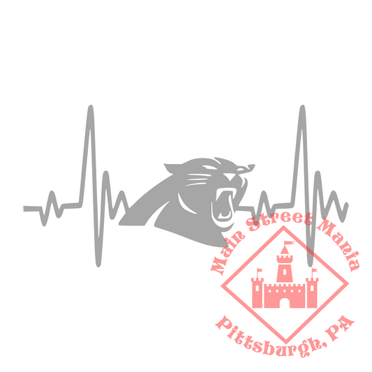 Panthers Heartbeat Sticker Decal