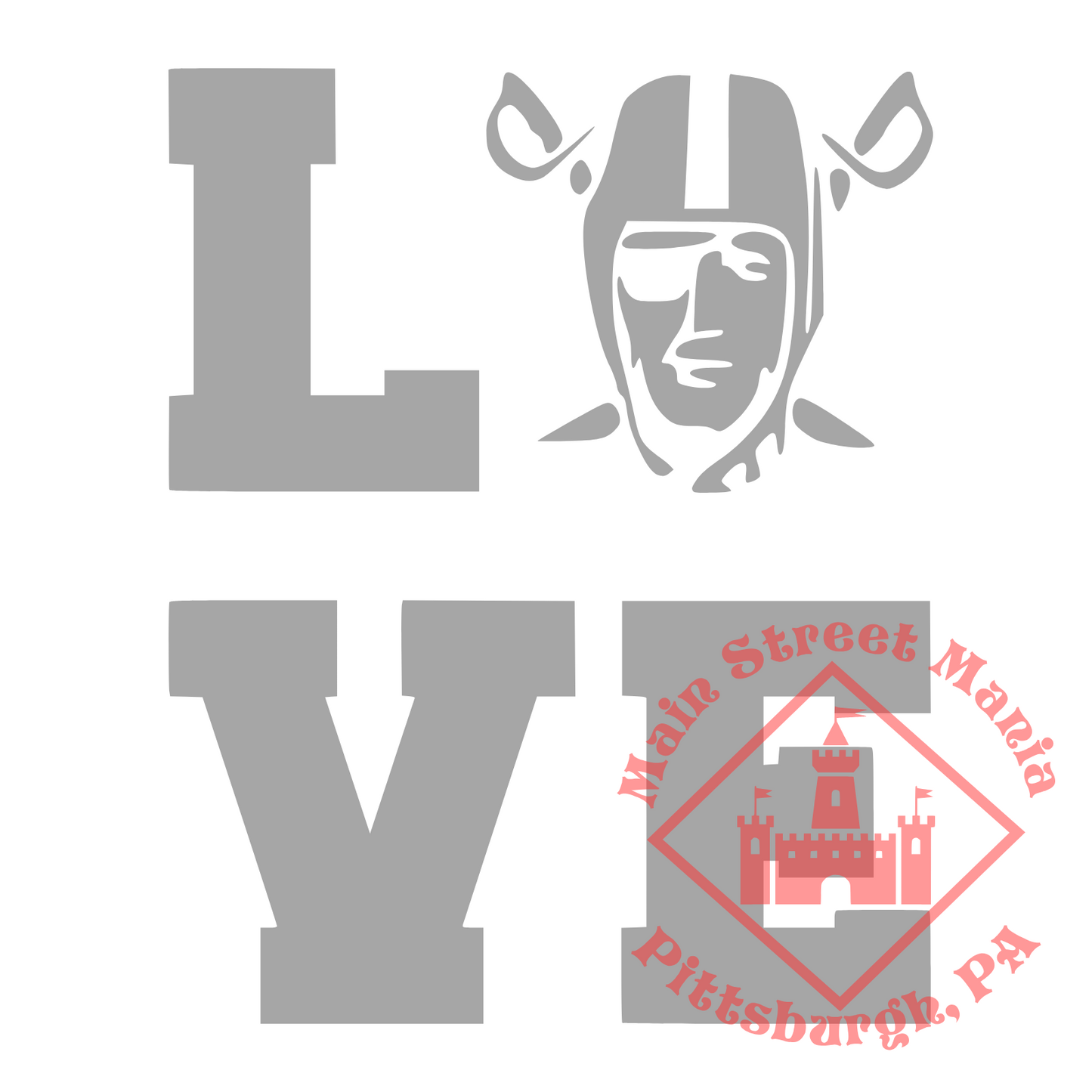 Raiders Love Sticker Decal