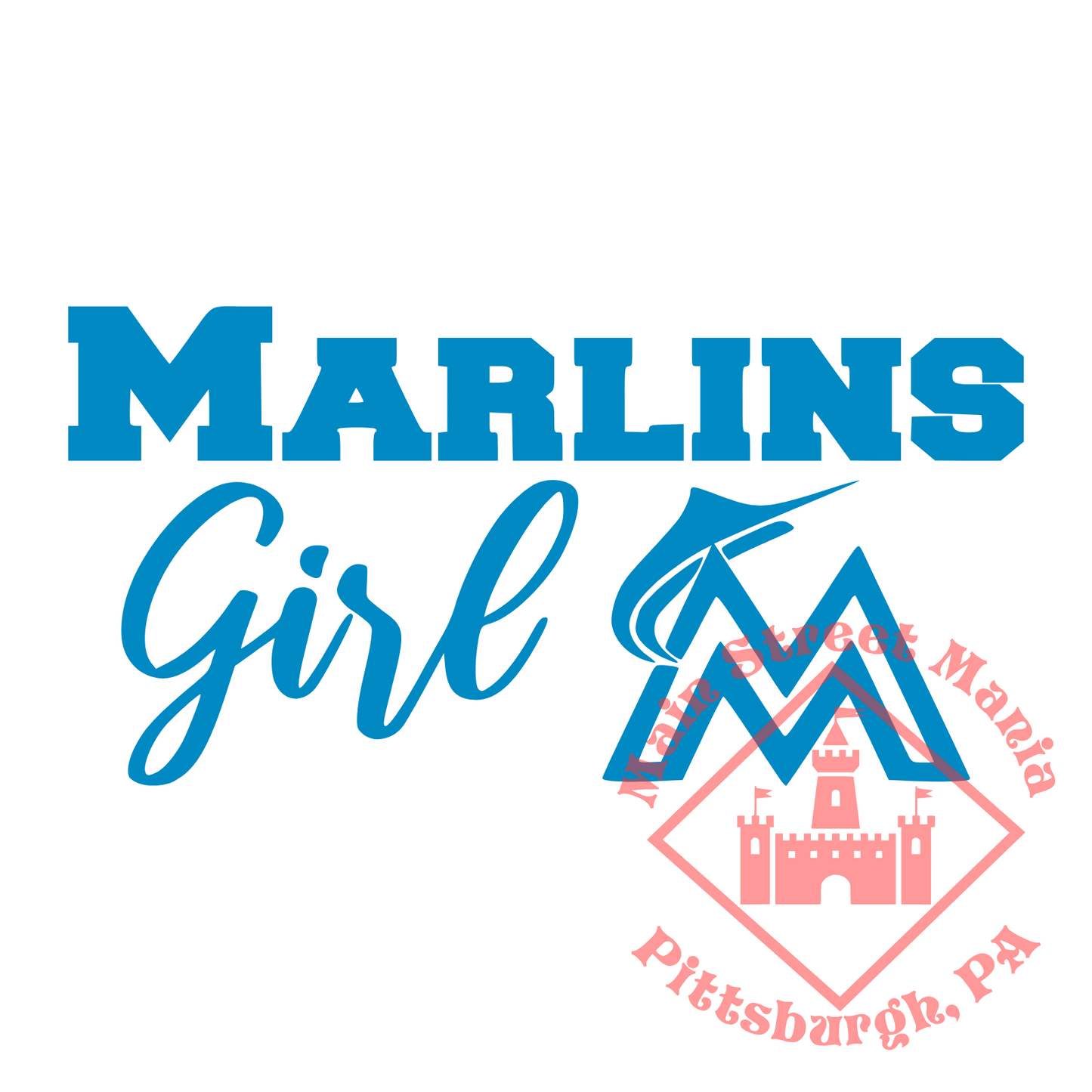 Marlins Girl Sticker Decal