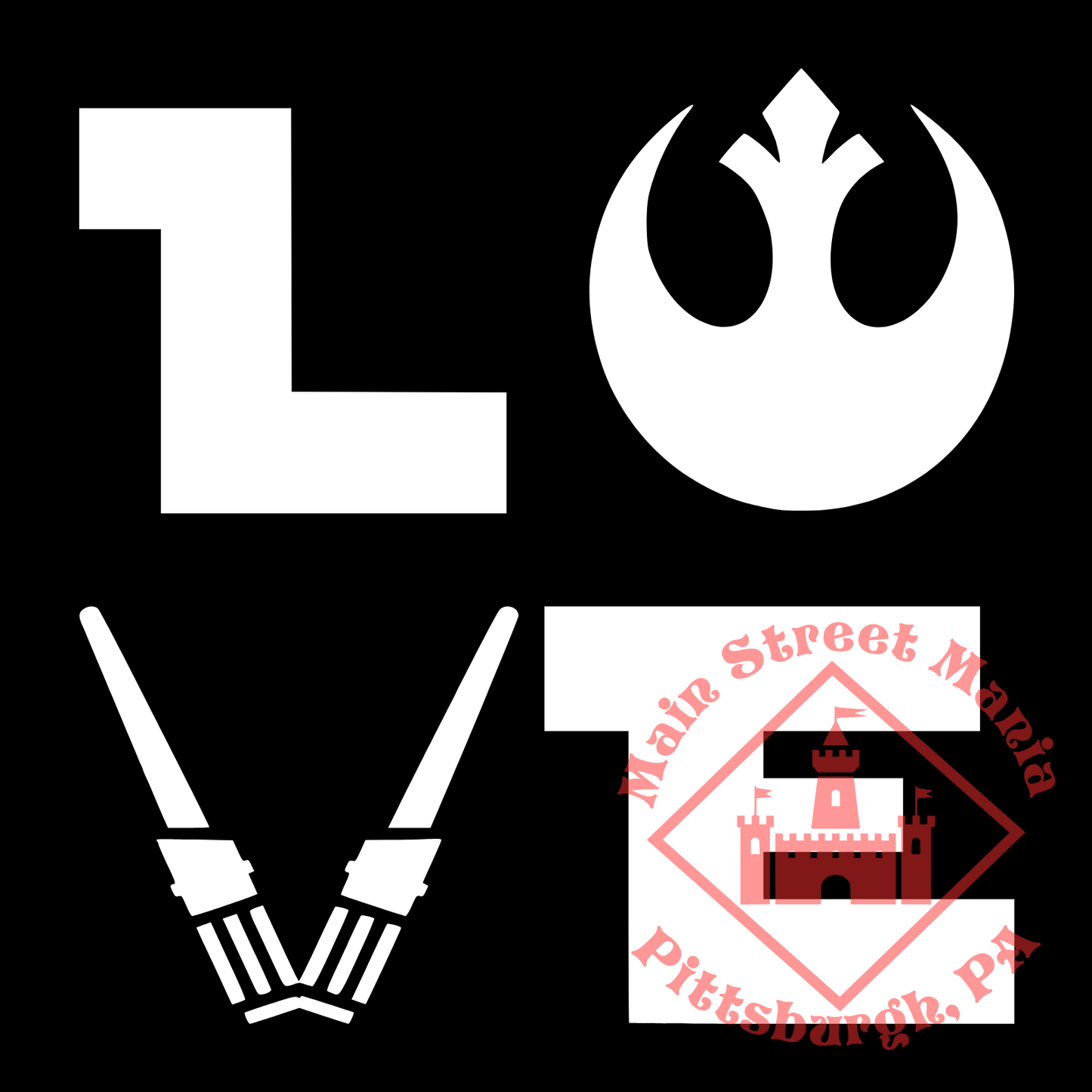 Star Wars Love Sticker Decal