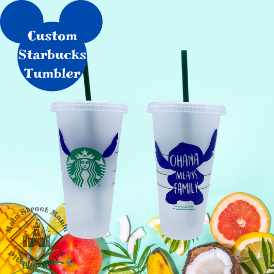 Ohana Means Family Stitch Starbucks Tumbler