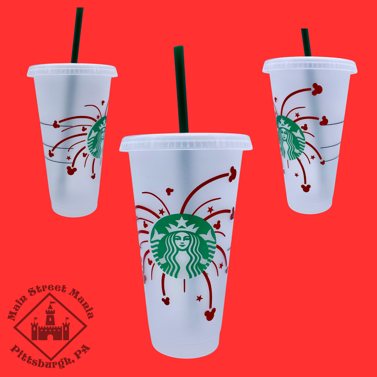 Mickey Mouse Fireworks Starbucks Tumbler