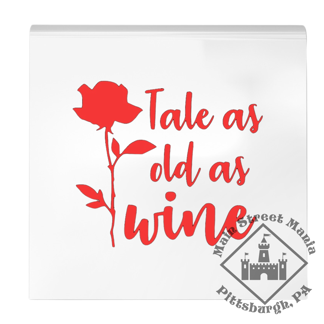 Tale as Old As Wine Tile Coaster