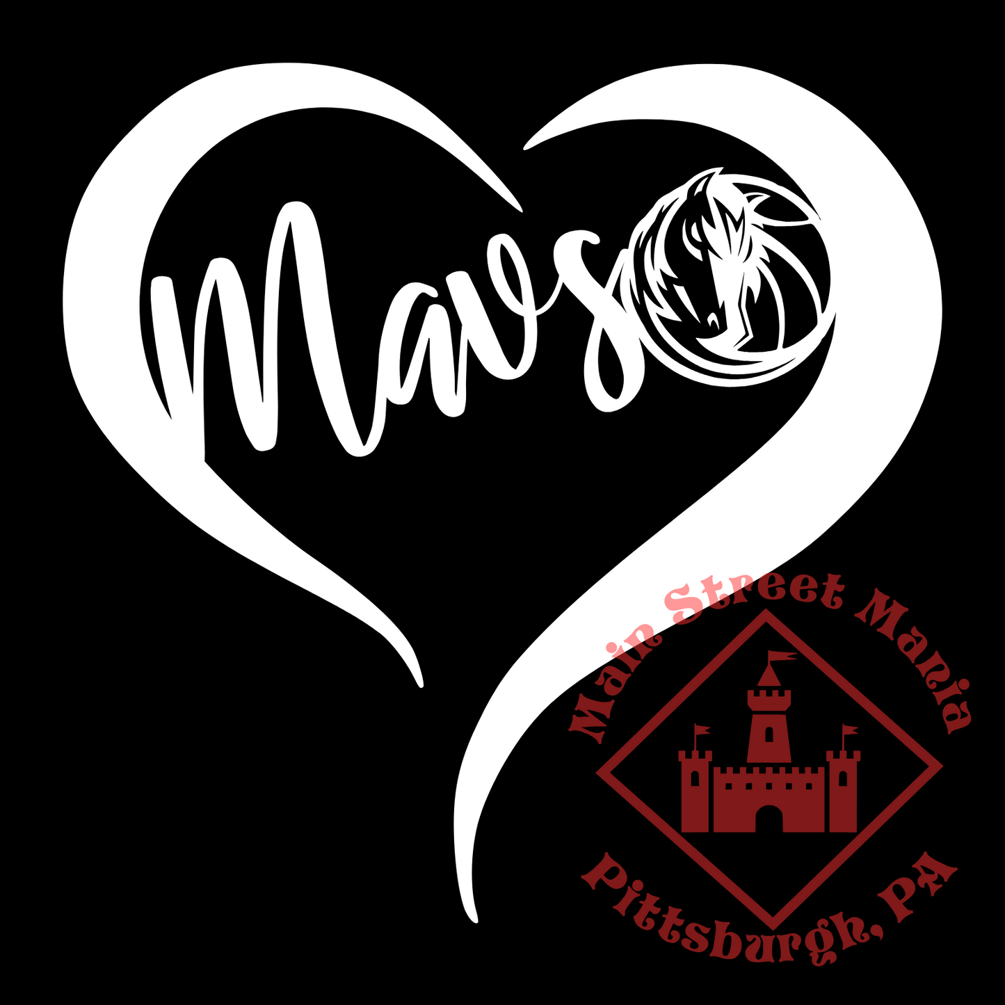 Mavericks Heart Sticker Decal