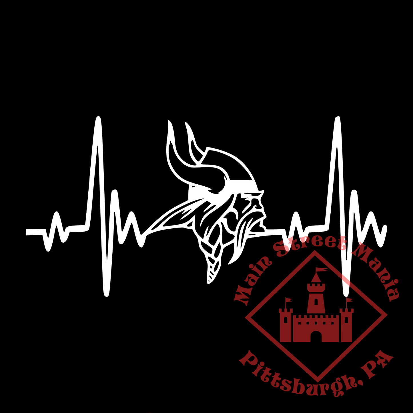 Vikings Heartbeat Sticker Decal