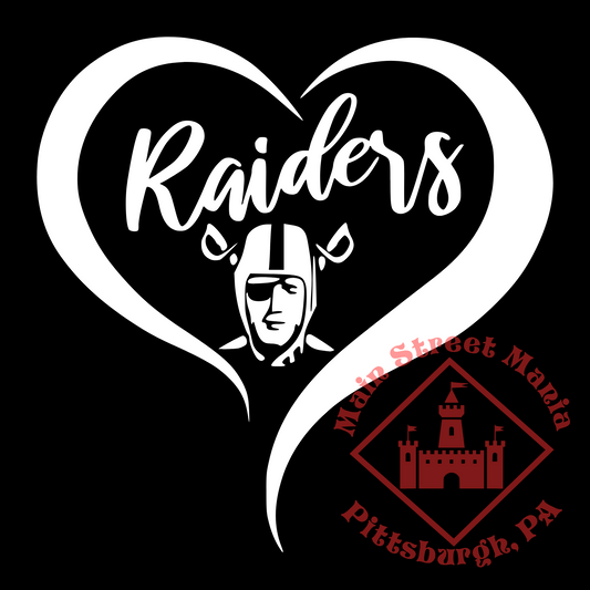 Raiders Heart Sticker Decal