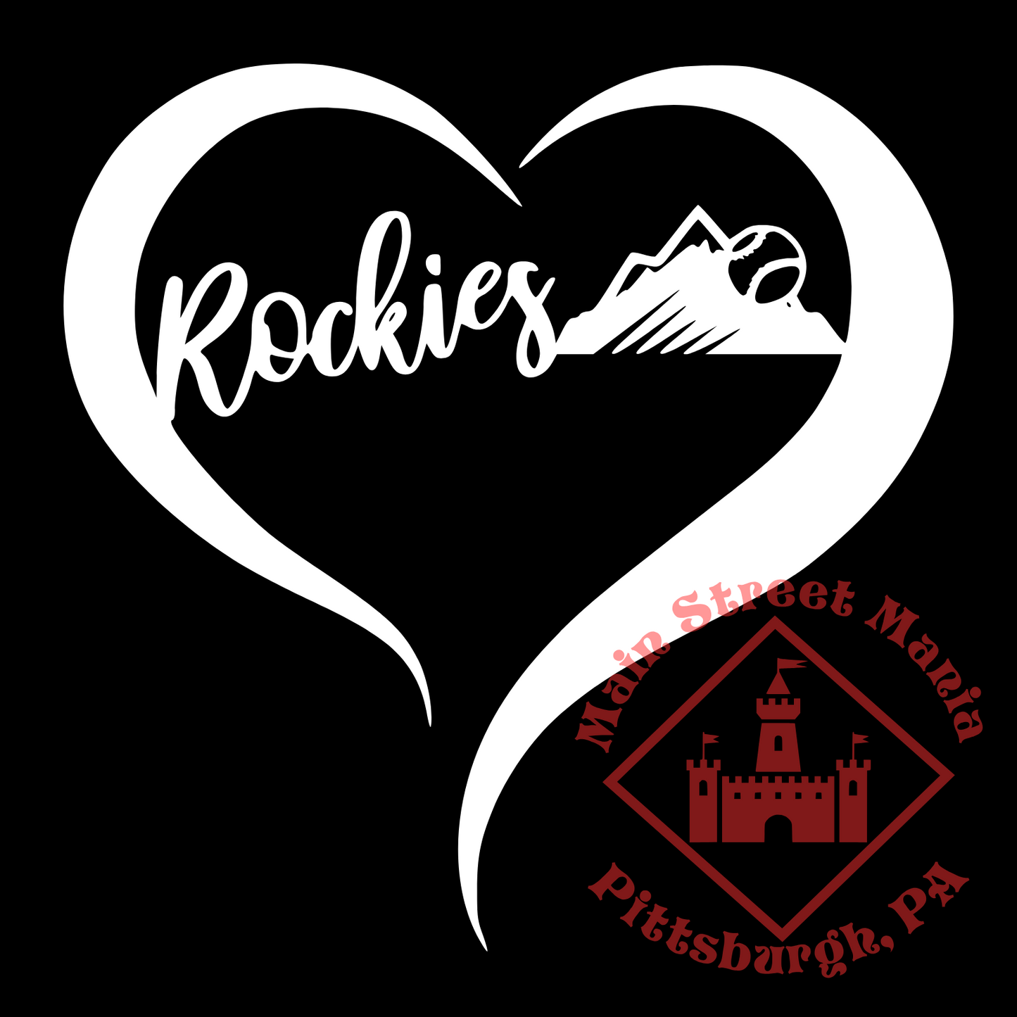 Rockies Heart Sticker Decal