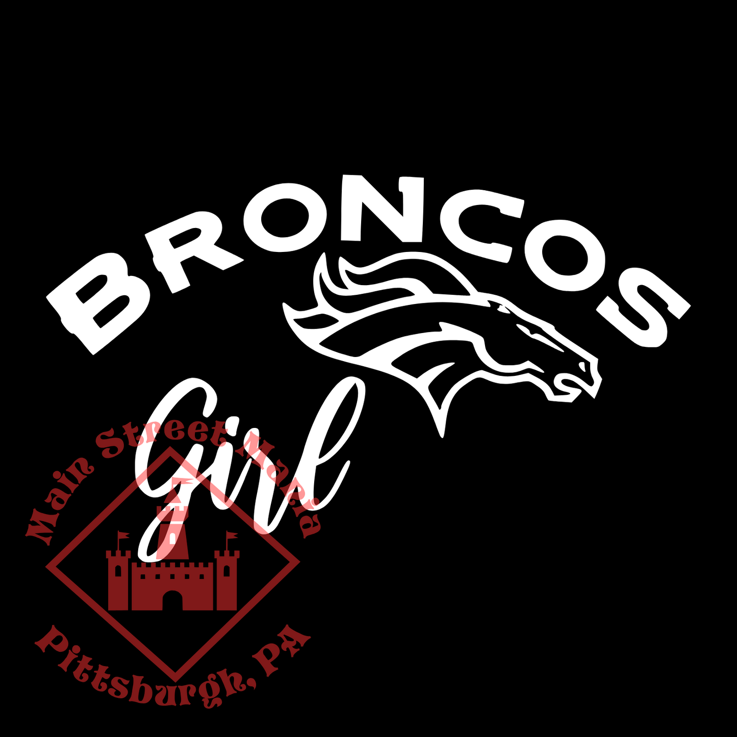 Broncos Girl Sticker Decal