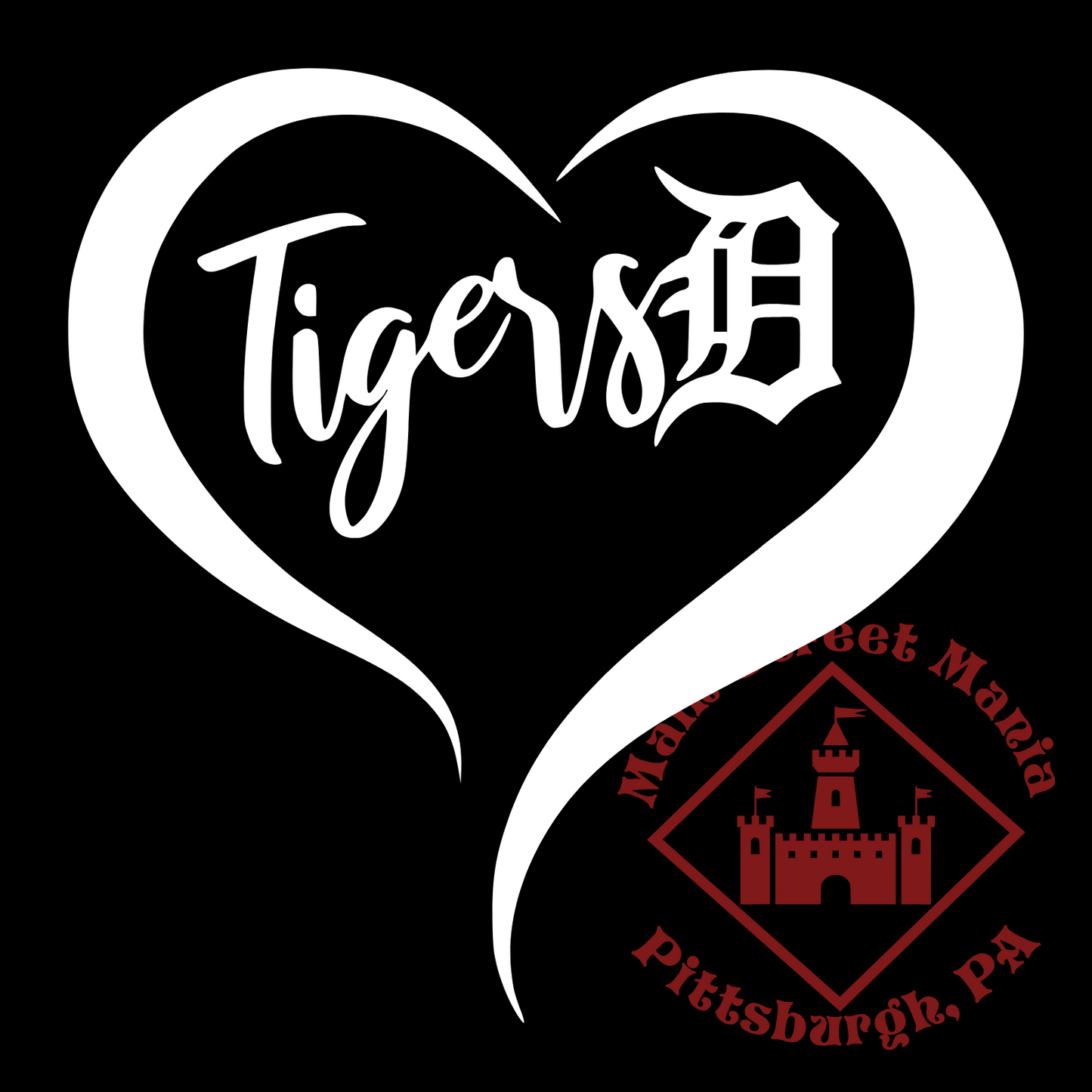 Tigers Heart Sticker Decal