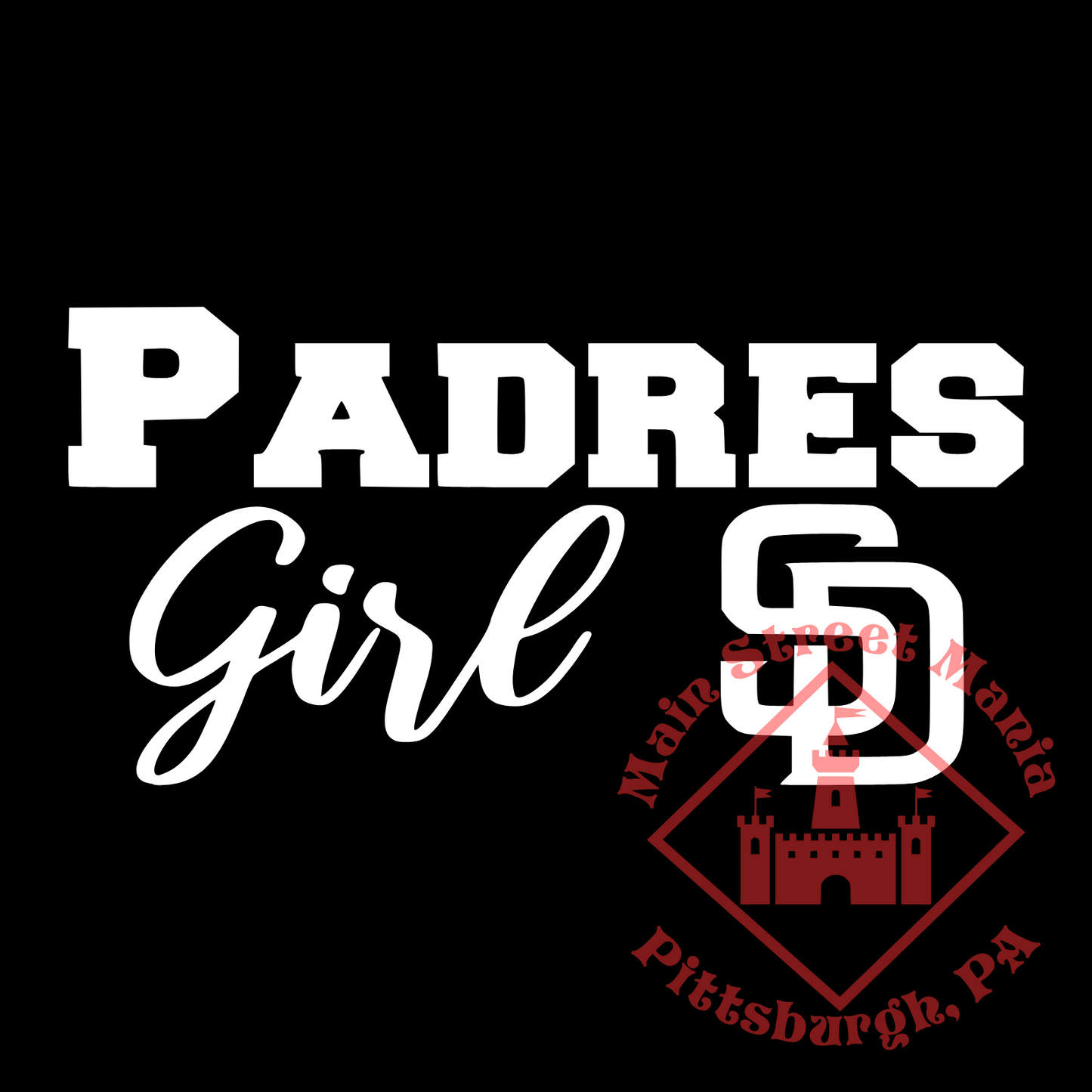 San Diego Padres Girl Sticker Decal