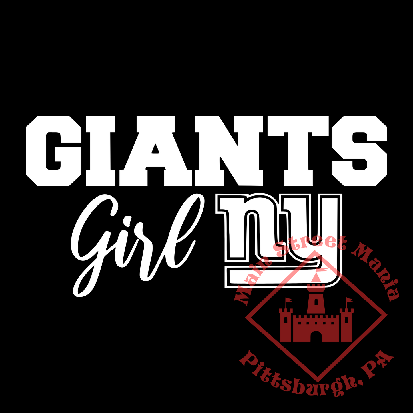 NY Giants Girl Sticker Decal