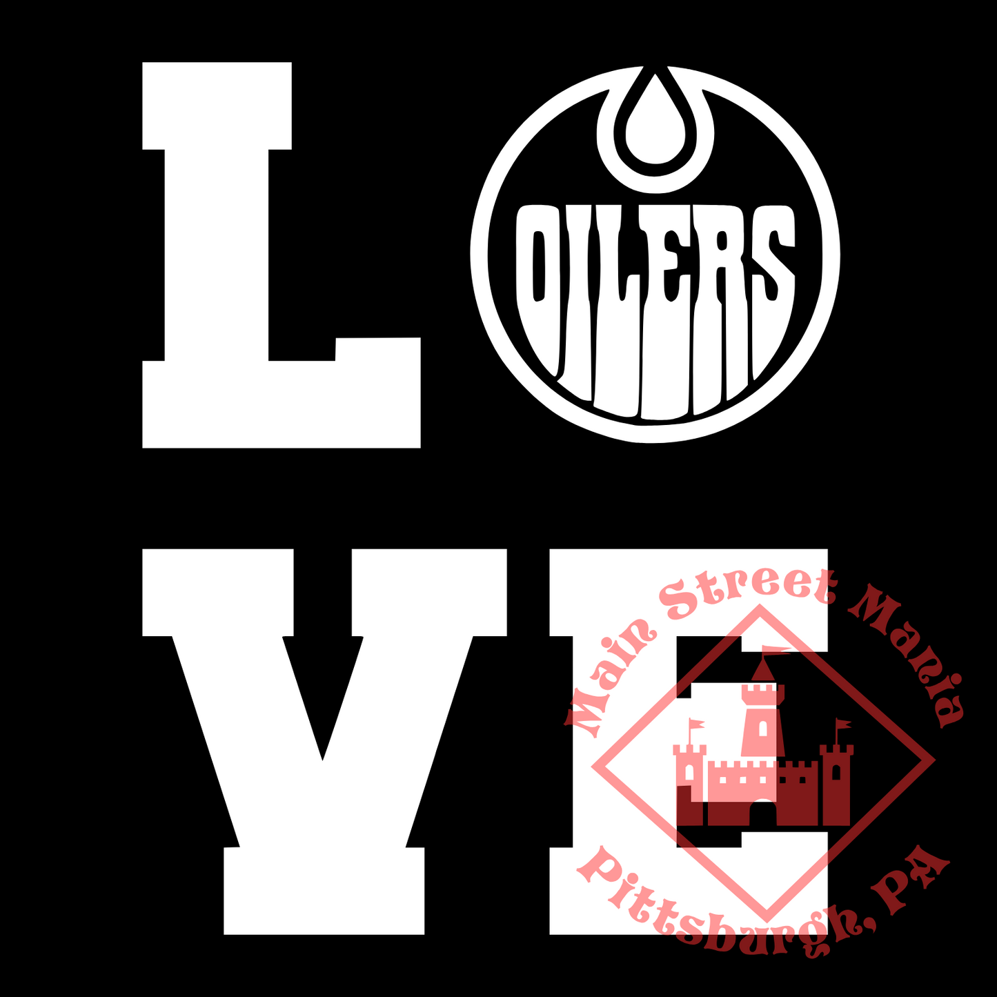 Oilers Love Sticker Decal