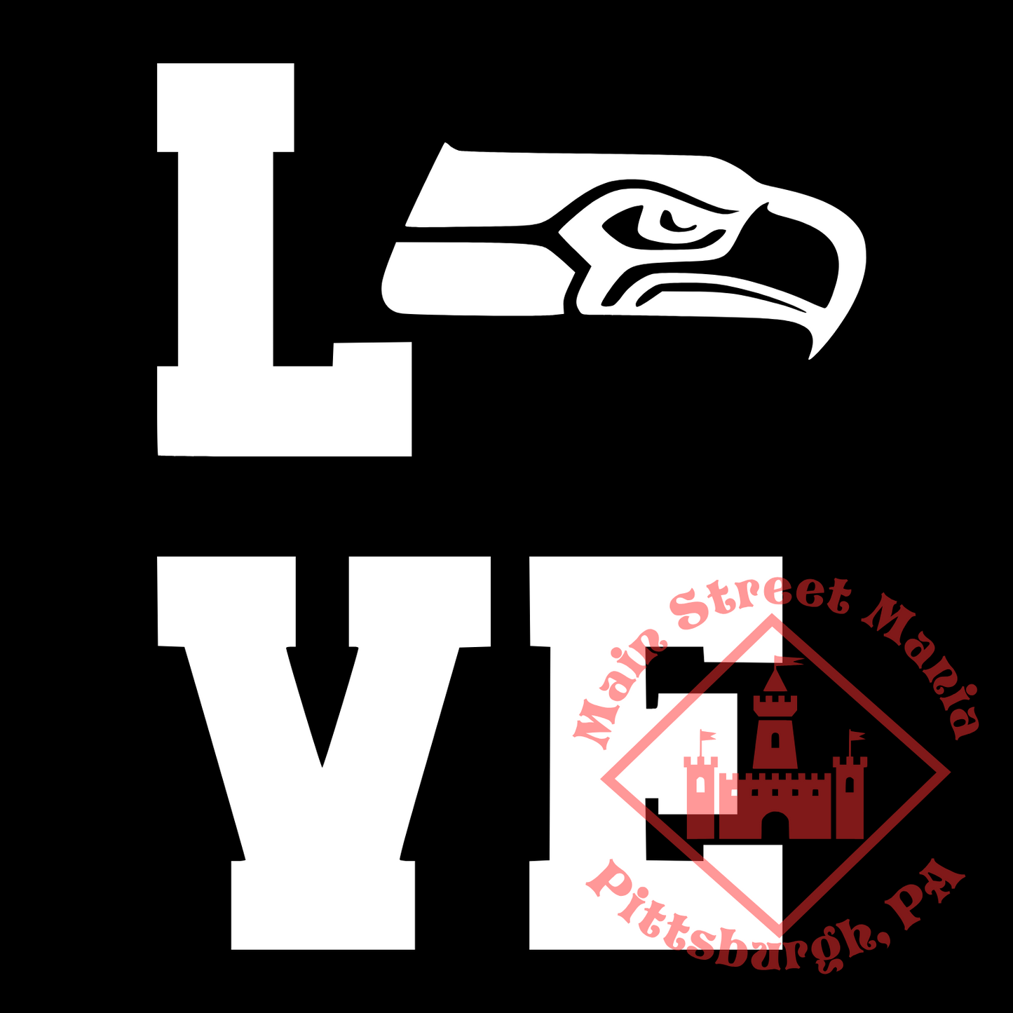 Seahawks Love Sticker Decal