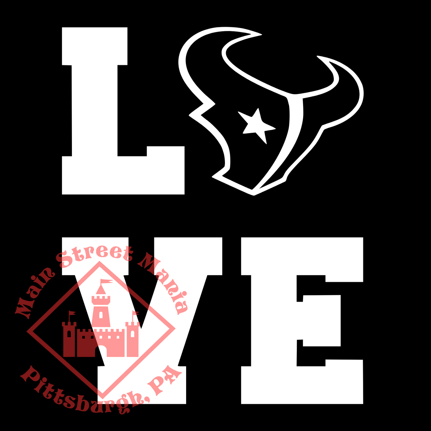 Houston Texans Love Sticker Decal