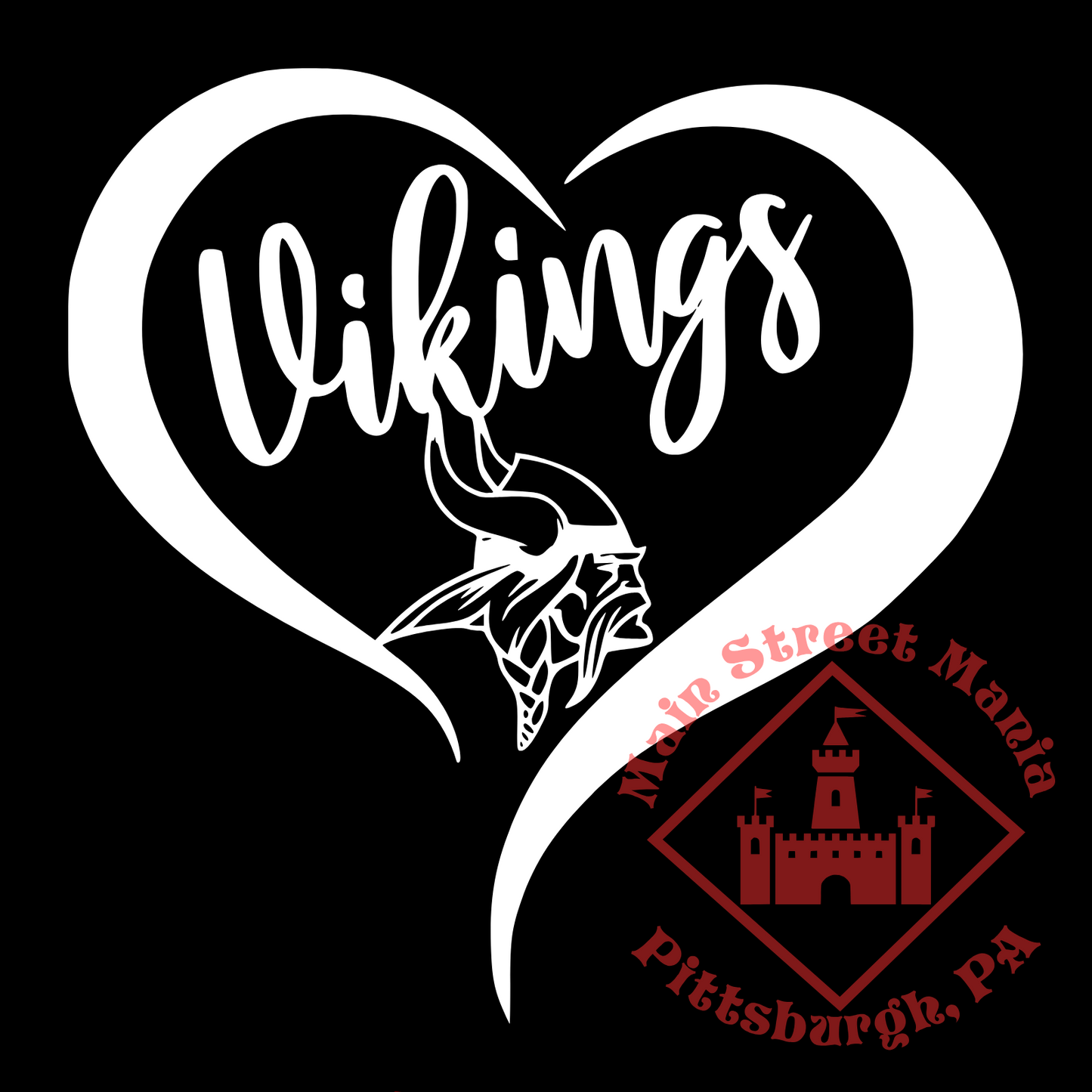 Vikings Heart Sticker Decal