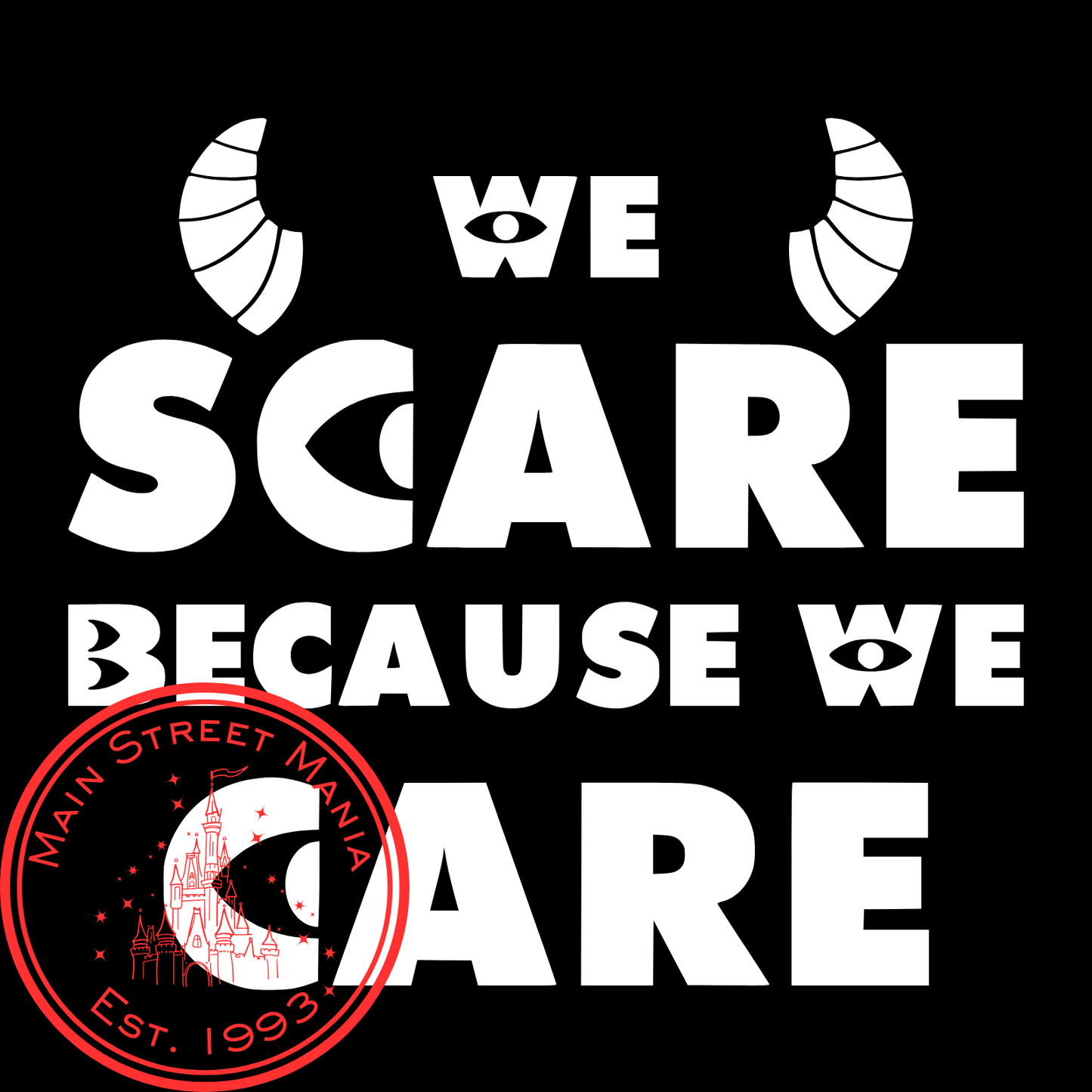 We Scare Because We Care Monsters Inc. Sticker Decal