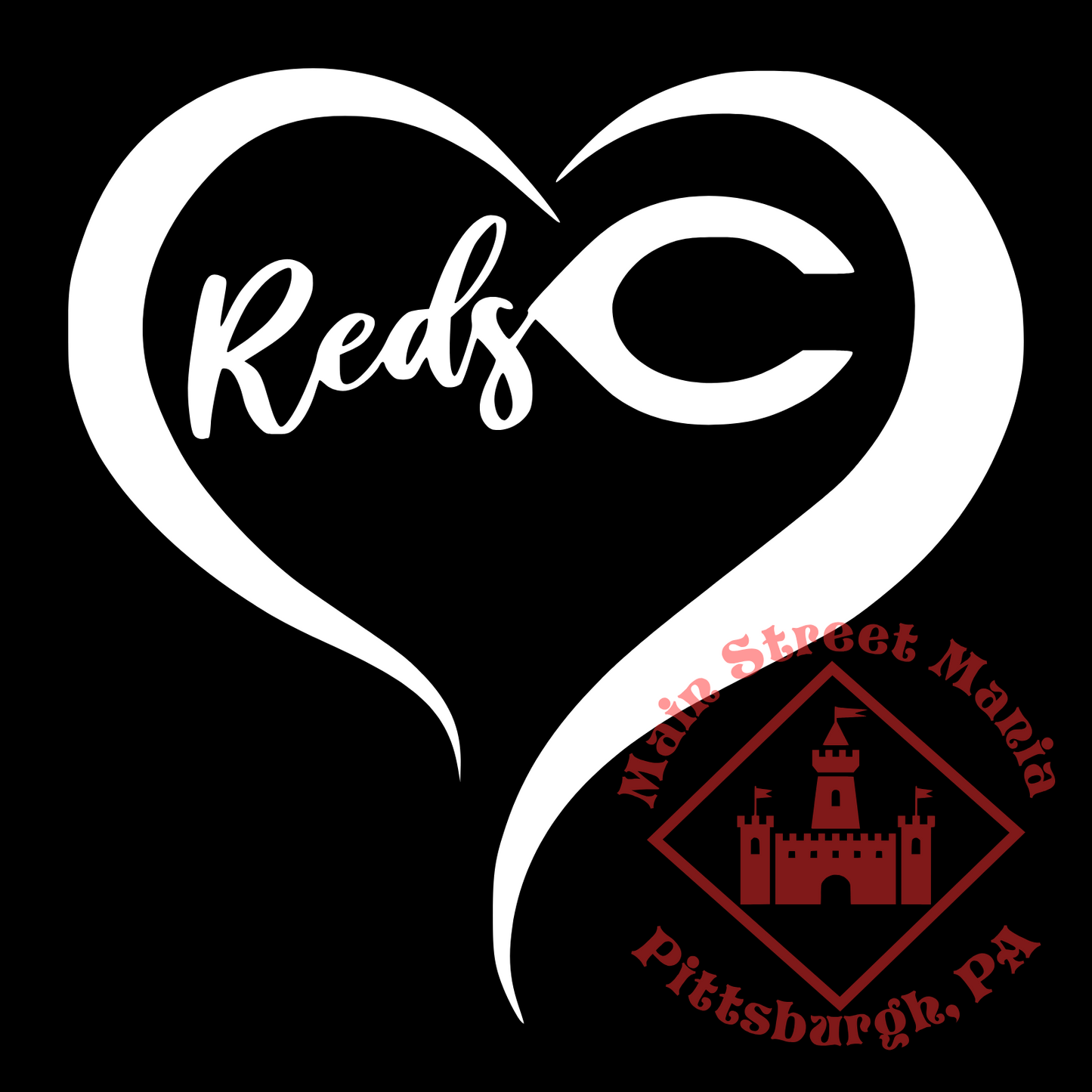 Reds Heart Sticker Decal