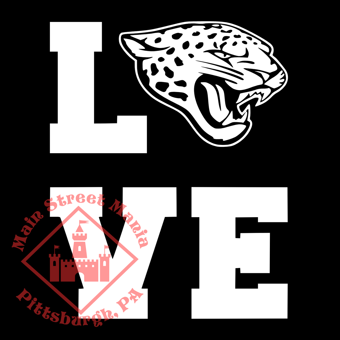 Jaguars Love Sticker Decal