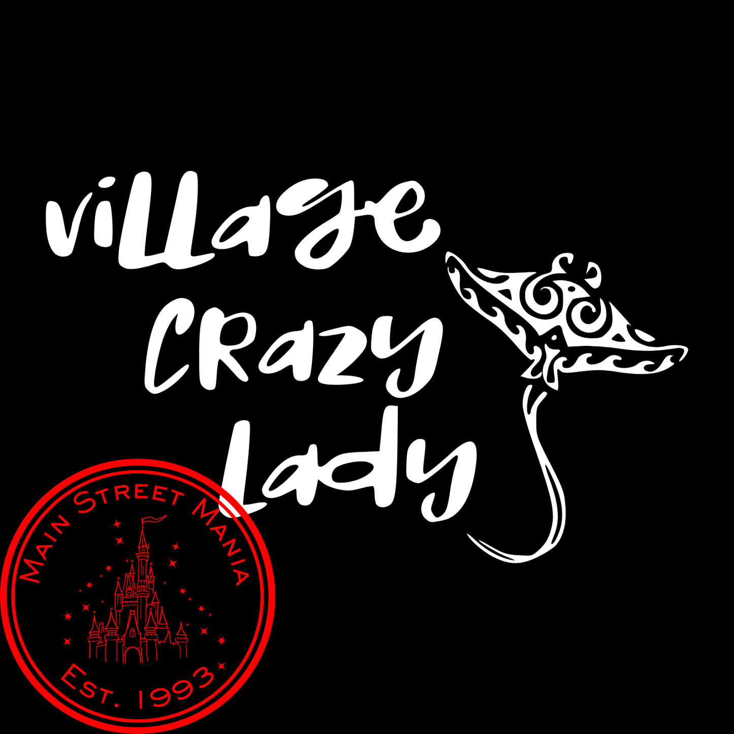 Village Crazy Lady Sticker Decal