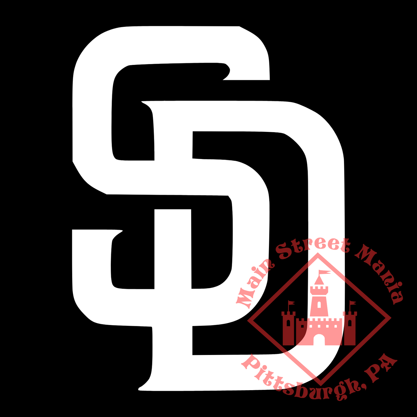 Padres SD Logo Sticker Decal