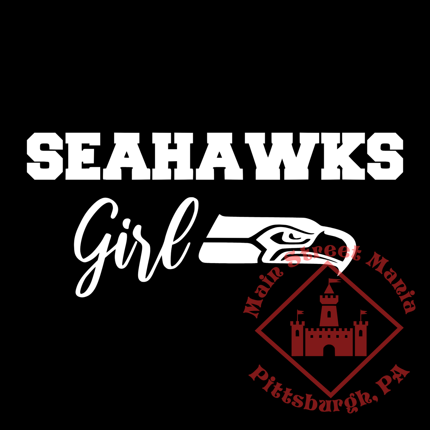 Seahawks Girl Sticker Decal