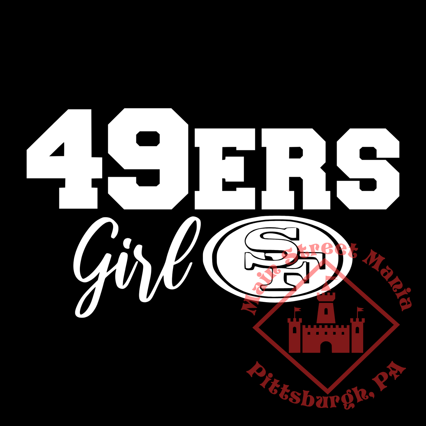 49ers Girl Sticker Decal