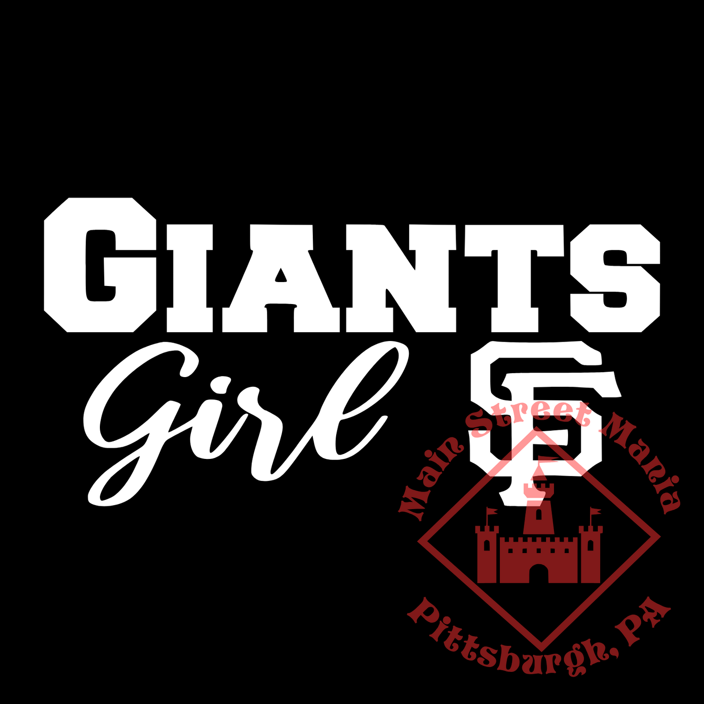 SF Giants Girl Sticker Decal