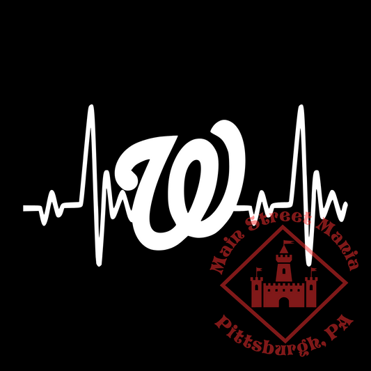 Nationals Heartbeat Sticker Decal