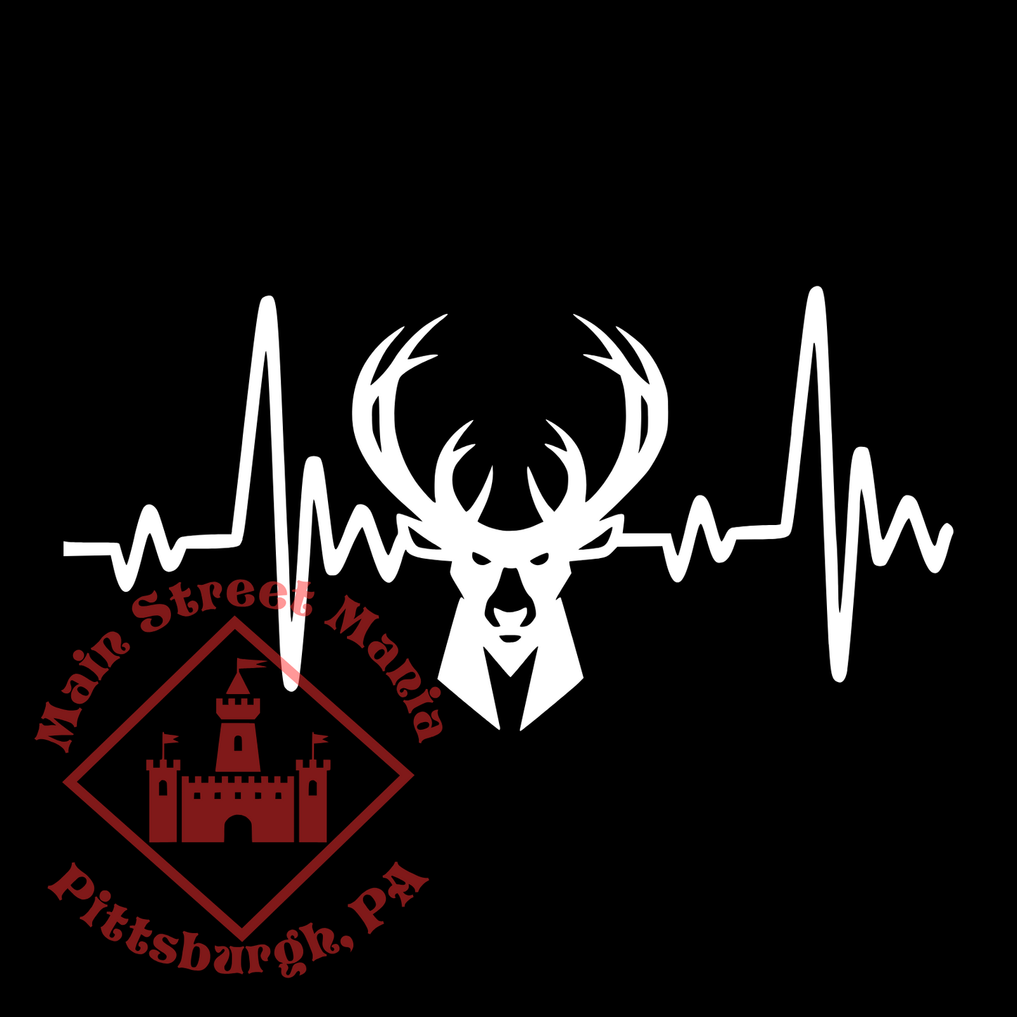 Bucks Heartbeat Sticker Decal