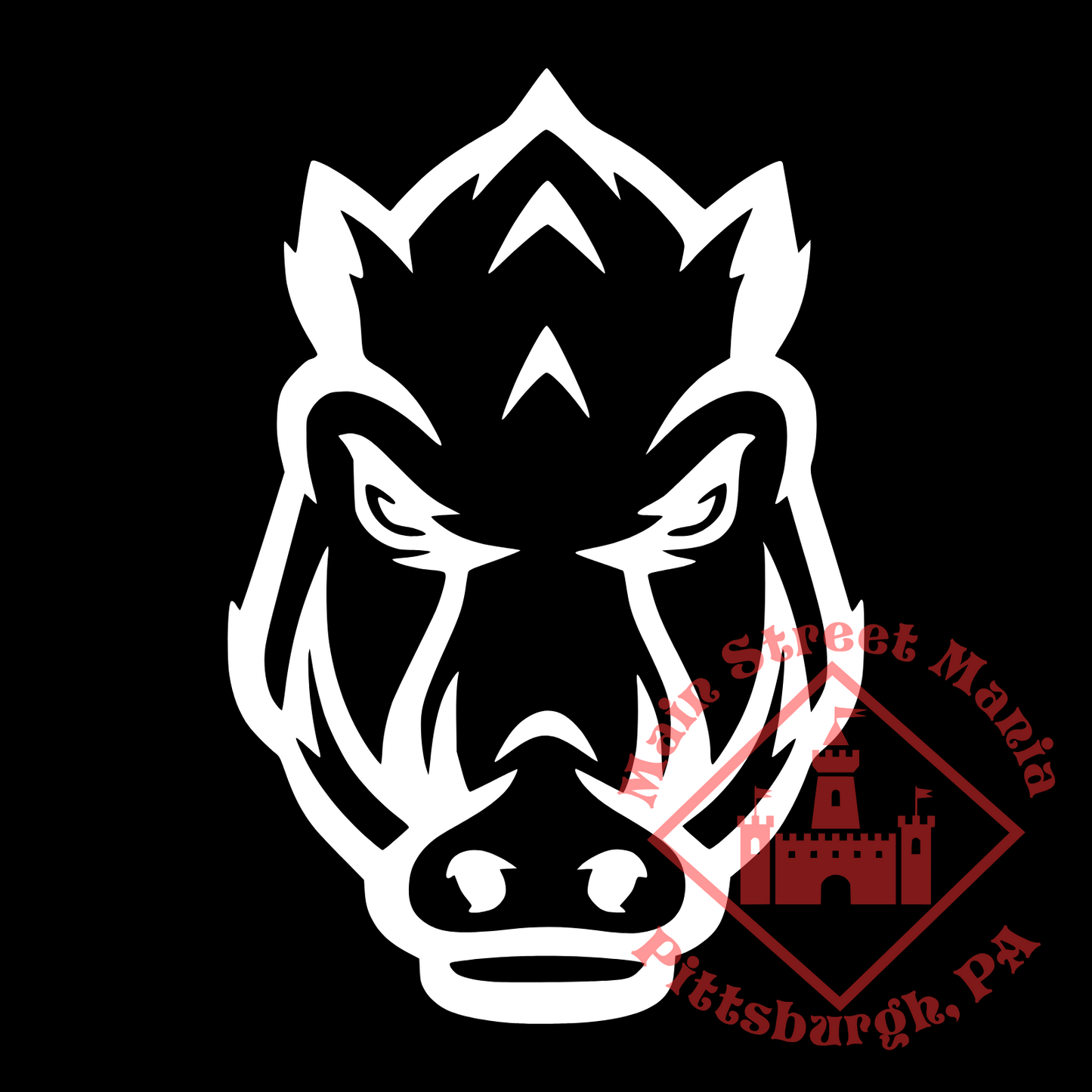 Razorbacks Hog Logo Sticker Decal