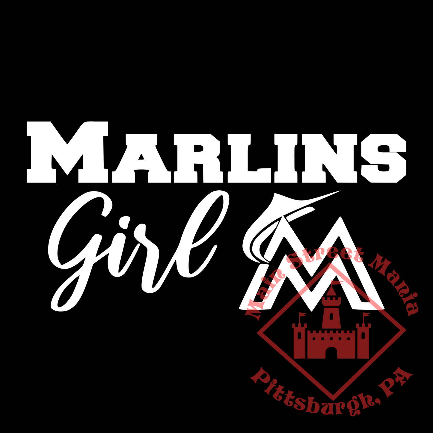 Marlins Girl Sticker Decal