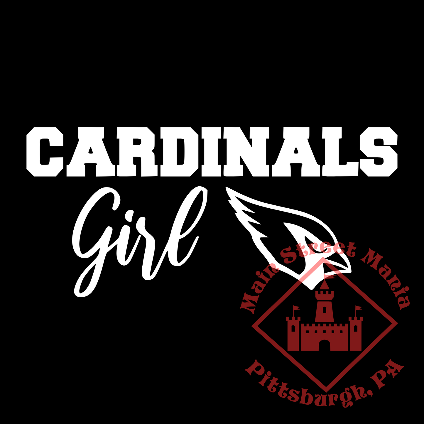 Cardinals Girl Sticker Decal