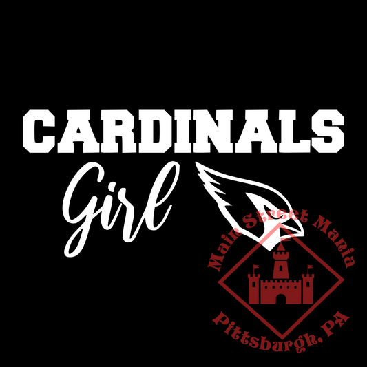 Cardinals Girl Sticker Decal