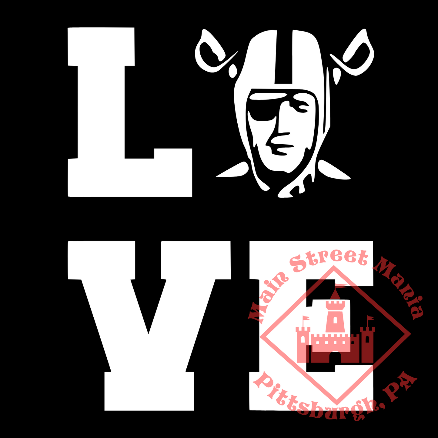 Raiders Love Sticker Decal