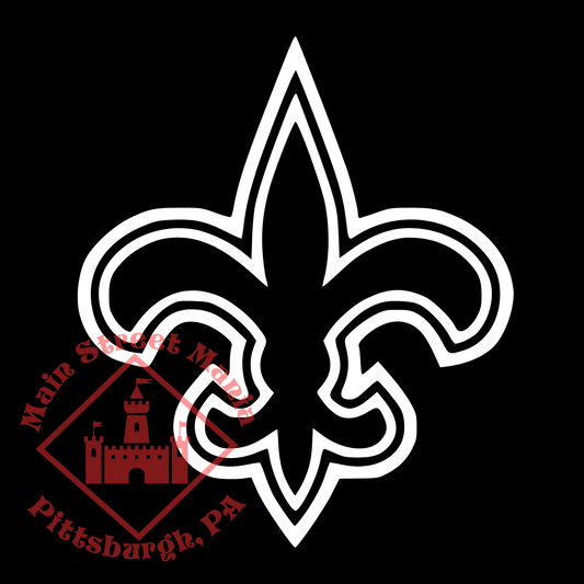 Saints Fleur de Lis Logo Sticker Decal