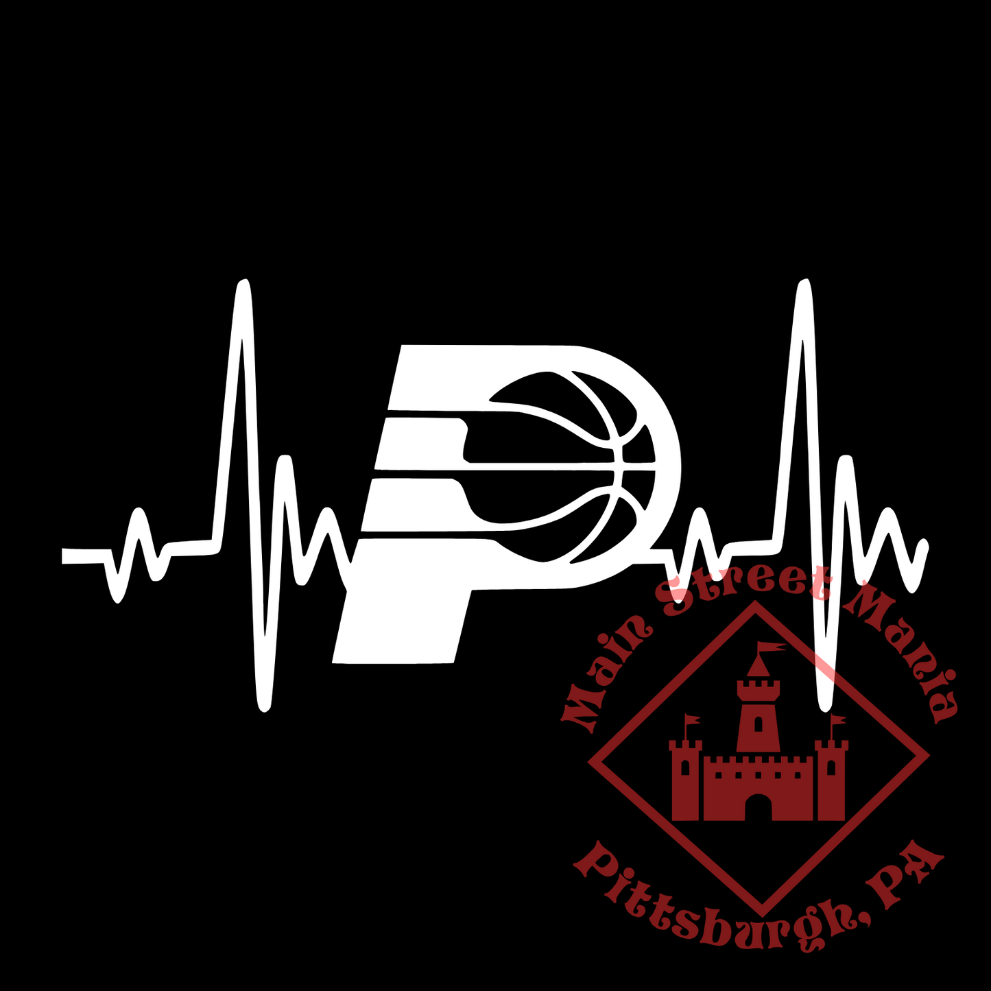 Pacers Heartbeat Sticker Decal