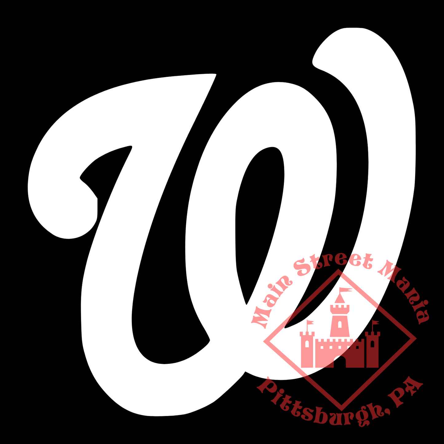 Nationals W Logo Sticker Decal