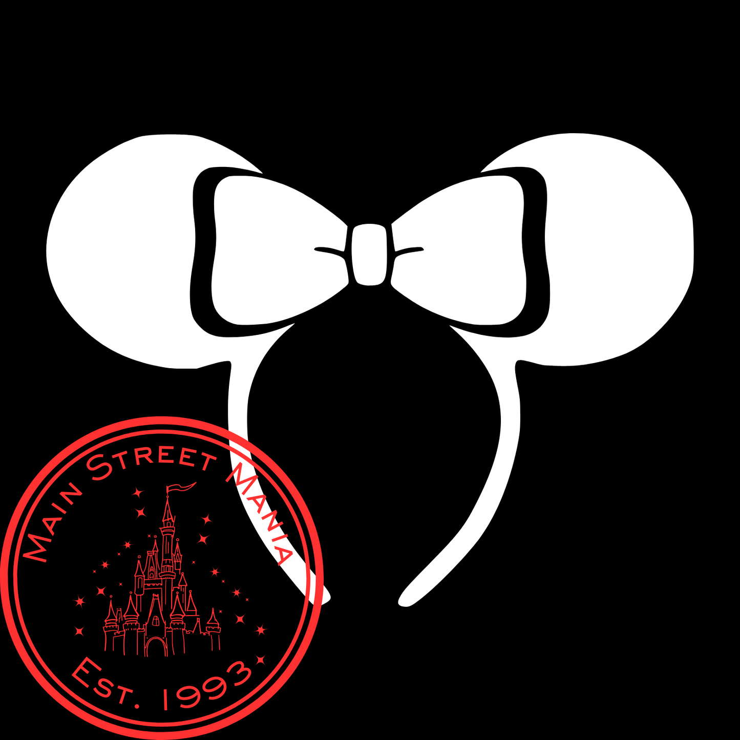 Minnie Ears Headband Sticker Decal