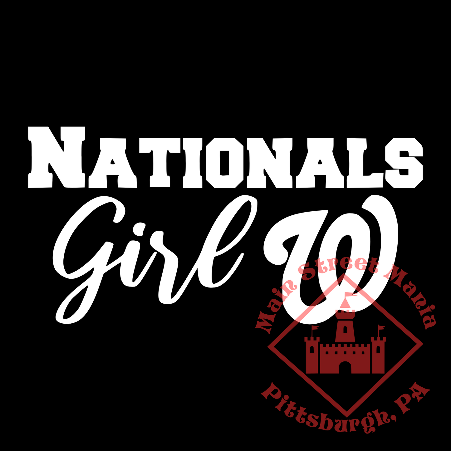 Nationals Girl Sticker Decal