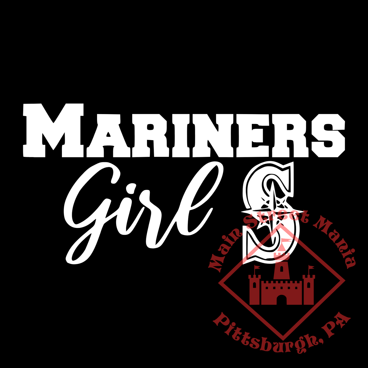 Seattle Mariners Girl Sticker Decal