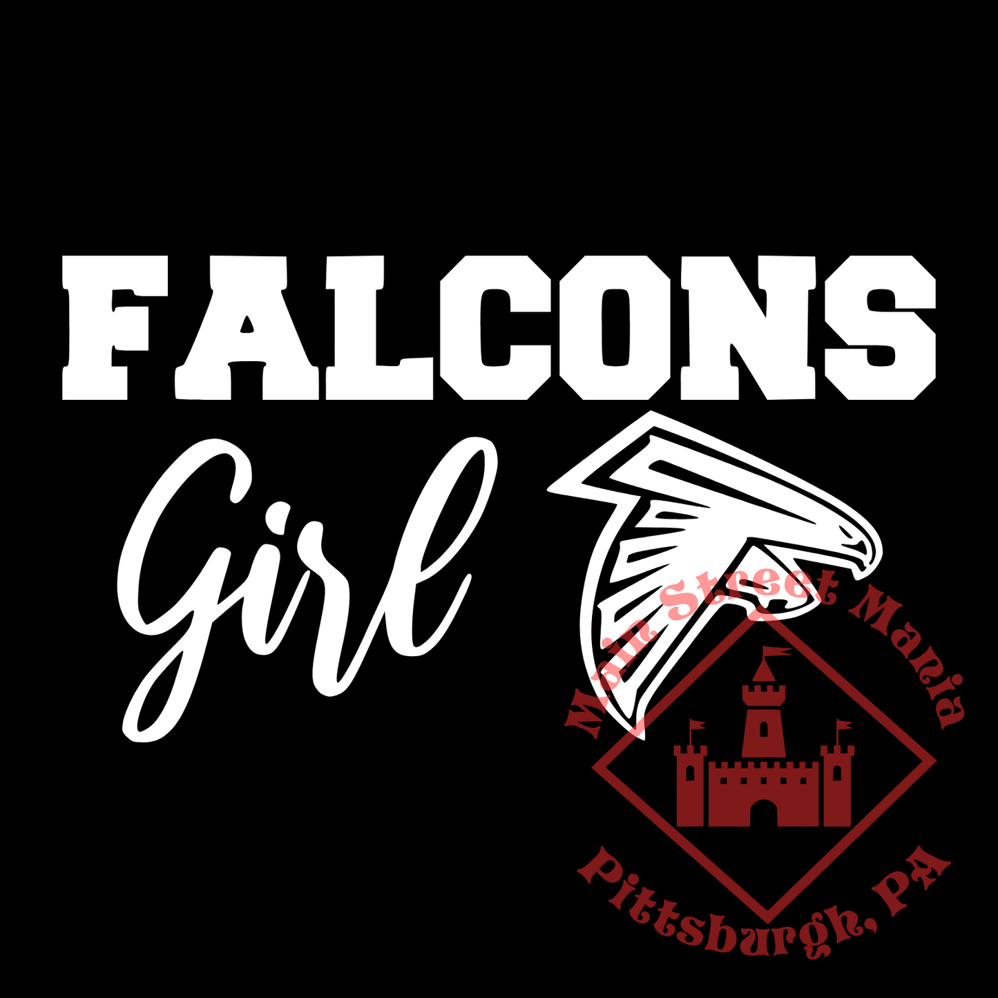 Falcons Girl Sticker Decal