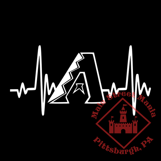 Diamondbacks A Heartbeat Sticker Decal