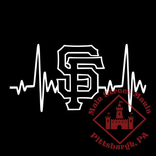 SF Giants Heartbeat Sticker Decal