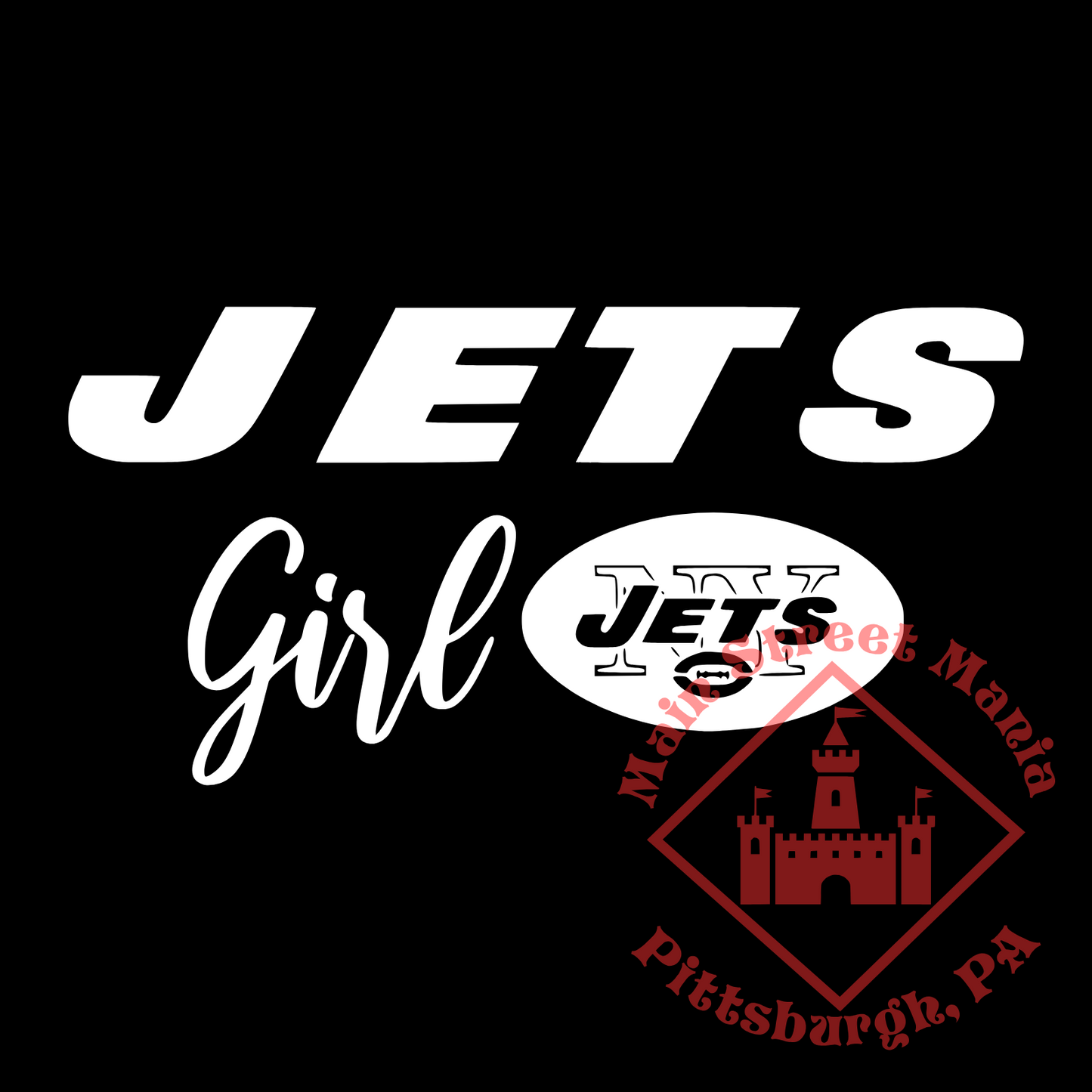 NY Jets Girl Sticker Decal