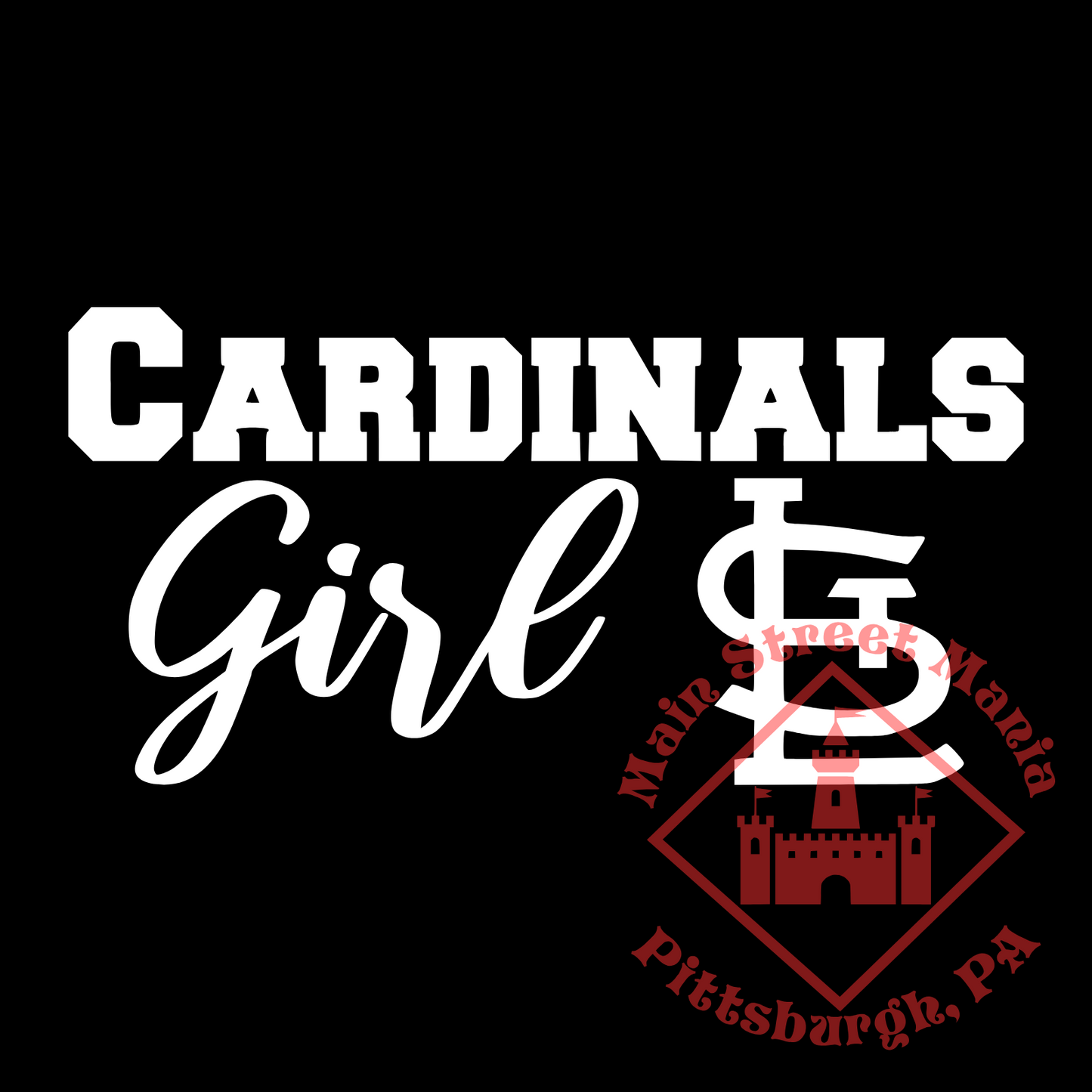 St. Louis Cardinals Girl Sticker Decal