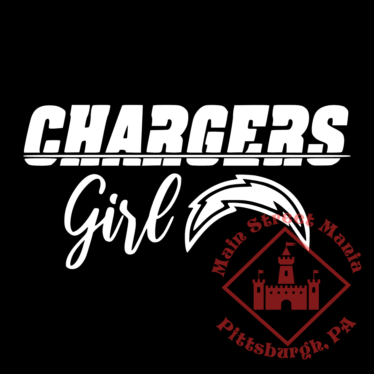 Chargers Girl Sticker Decal